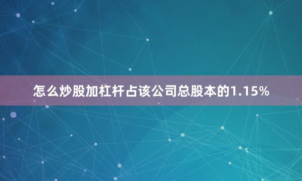 怎么炒股加杠杆占该公司总股本的1.15%