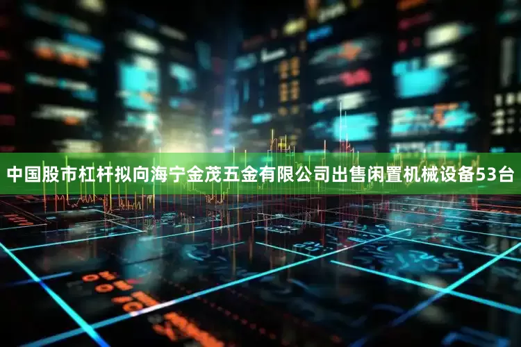 中国股市杠杆拟向海宁金茂五金有限公司出售闲置机械设备53台
